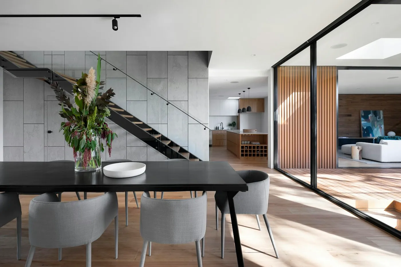 A private villa terrace opening onto a wide landscape